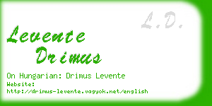 levente drimus business card